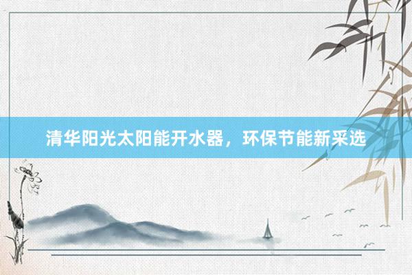 清华阳光太阳能开水器，环保节能新采选